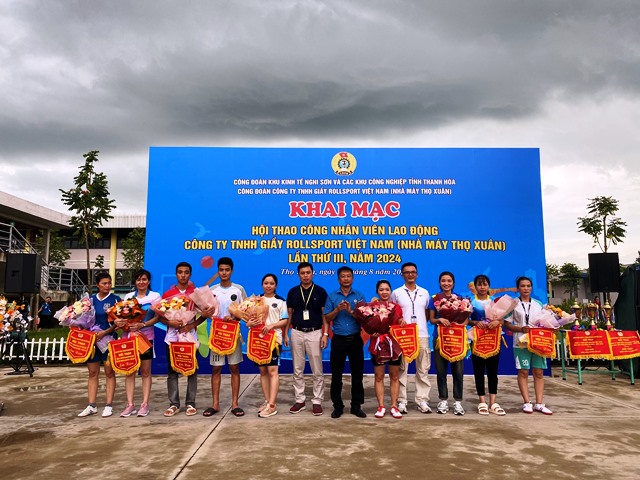 Công đoàn Công ty TNHH Giầy Rollsport – Chi nhánh Thọ Xuân: Tổ chức Hội thao Công nhân lao động Lần thứ III năm 2024