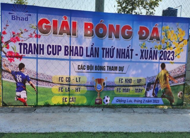 Công đoàn Công ty Cổ phần may BHAD phối hợp với chuyên môn tổ chức Giải bóng đá tranh Cúp BHAD lần thứ nhất