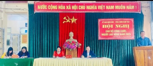 Công đoàn xã Minh Tiến, huyện Ngọc Lặc phối hợp tổ chức Hội nghị cán bộ, công chức, người lao động năm 2023