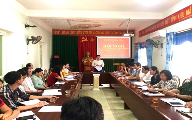 Thường trực Huyện uỷ tổ chức Hội nghị giao ban quý I với MTTQ các đoàn thể Chính trị - Xã hội.
