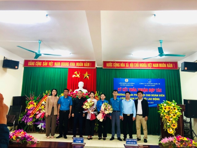 Liên đoàn Lao động huyện Quan Hoá ký kết thoả thuận hợp tác thực hiện Chương trình trình phúc lợi cho đoàn viên và người lao động
