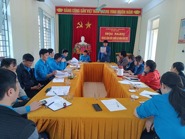 UBND xã Lộc Thịnh, huyện Ngọc Lặc phối hợp với Công đoàn xã tổ chức Hội nghị cán bộ, công chức, người lao động năm 2023