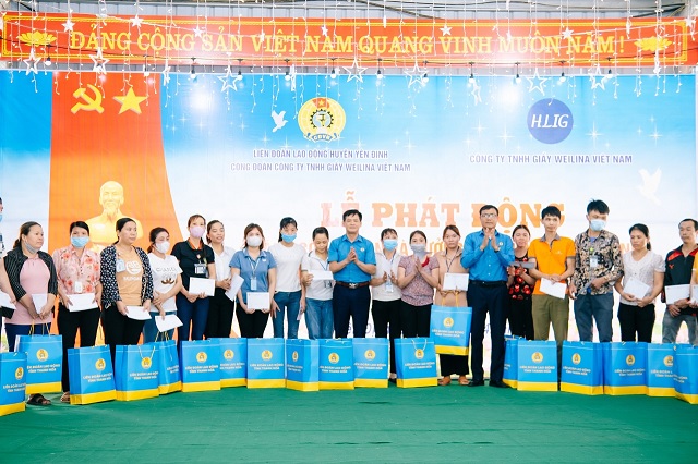 LĐLĐ huyện Yên Định và công ty TNHH giầy WEILINA Việt Nam tổ chức buổi Lễ phát động hưởng ứng “Tháng Công nhân”, “Tháng hành động về An toàn vệ sinh lao động” năm 2023