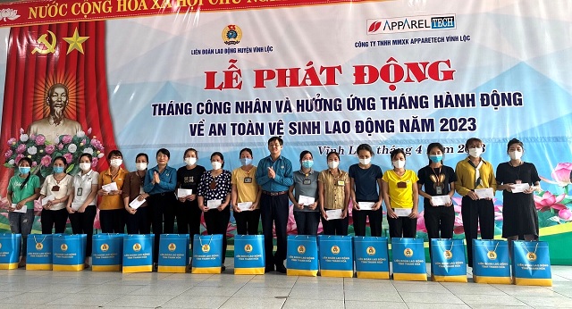 Huyện Vĩnh Lộc phối hợp tổ chức phát động Tháng Công nhân, tháng hành động về an toàn vệ sinh lao động năm 2023