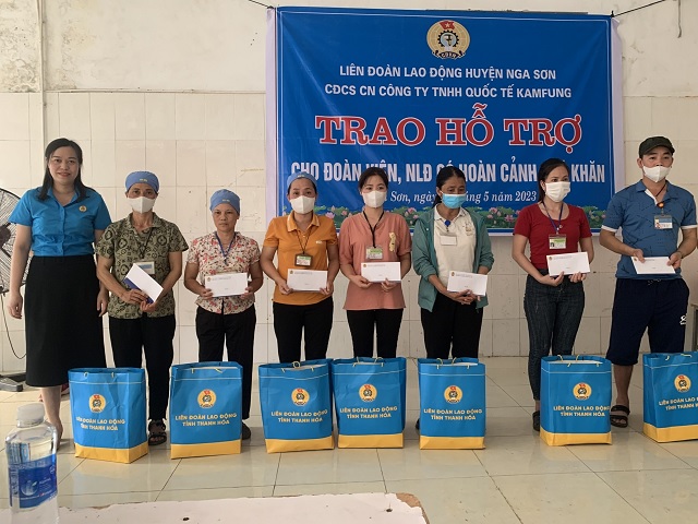 Liên Đoàn Lao động huyện Nga Sơn và các CĐCS tổ chức nhiều hoạt động chăm lo đến đoàn viên, CNVCLĐ nhân Tháng Công nhân, tháng An toàn vệ sinh Lao động năm 2023.