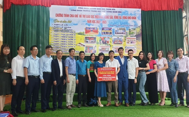 Công đoàn Giáo dục thanh Hóa đẩy mạnh Chương trình “Hỗ trợ Giáo dục miền núi, vùng sâu, vùng xa, vùng khó khăn” tại Trường THPT Quan Hóa, hoạt động mang ý nghĩa nhân văn sâu sắc