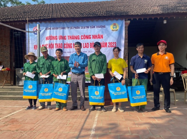 Hội thao công nhân, lao động năm 2023 tại công ty cổ phần sản xuất và thương mại Cẩm Trướng.