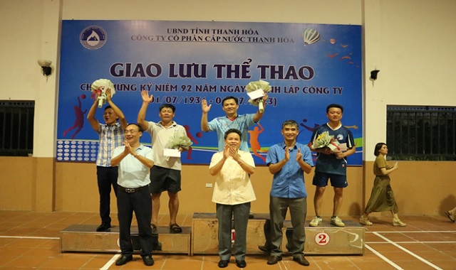 Công ty cổ phần cấp nước Thanh Hoá tổ chức giải bóng chuyền hơi nam, nữ chào mừng 92 năm ngày thành lập Công ty, chào mừng thành công Đại hội XVI Công đoàn ngành Xây dựng Thanh Hoá