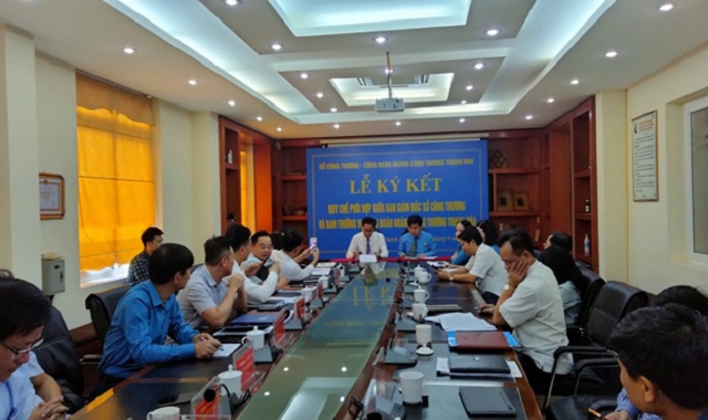 Ký kết quy chế mới về công tác phối hợp giữa Sở Công Thương và Công đoàn ngành Công Thương Thanh Hóa