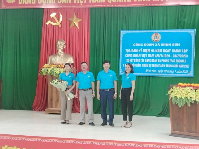 Công đoàn xã Minh Sơn, huyện Ngọc Lặc tổ chức tọa đàm kỷ niệm 94 năm ngày thành lập Công đoàn việt Nam (28/7/1929 - 28/7/2023)