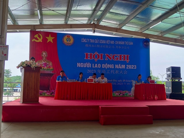 Công ty TNHH giày ADIANA Việt Nam – Chi nhánh Thọ Xuân tổ chức Hội nghị Người lao động năm 2023