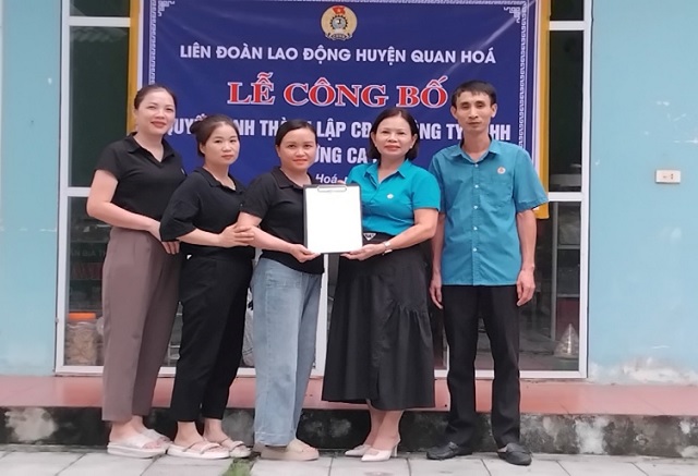 Một số giải pháp trong công tác vận động thành lập Công đoàn cơ sở ngoài Nhà nước trên địa bàn huyện Quan Hoá