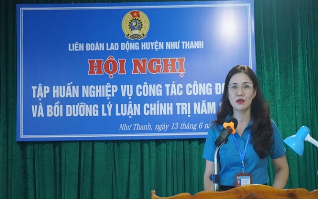 Liên đoàn Lao động huyện Như Thanh triển khai Hội nghị Tập huấn Công đoàn năm 2024