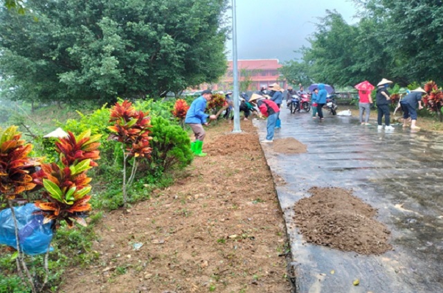 Công đoàn cơ sở xã Thanh Quân tích cực tham gia xây dựng Nông thôn mới