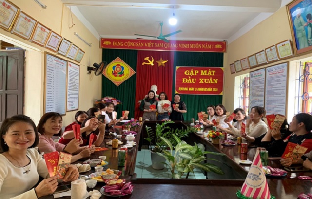 Công đoàn trường mầm non Định Hải tổ chức các hoạt động nhân dịp gặp mặt đầu xuân năm mới Giáp Thìn 2024.