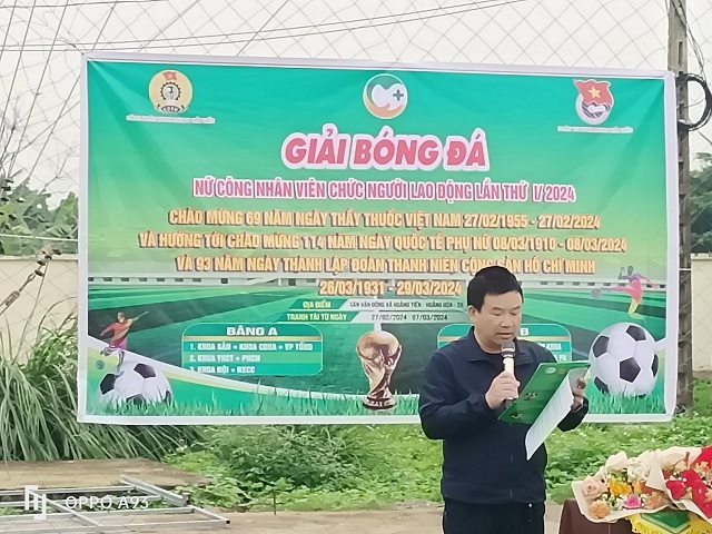 Công đoàn Bệnh viện đa khoa Medic Hải Tiến – huyện Hoằng Hóa khai mạc Giải bóng đá nữ CNVCLĐ thứ I năm 2024