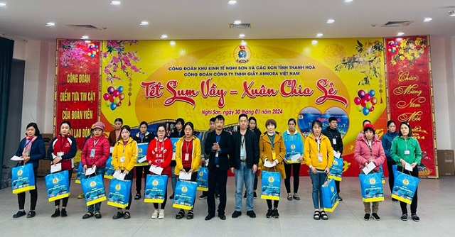 Công đoàn Công ty TNHH Giầy Annora Việt Nam tổ chức chương trình “Tết Sum vầy – Xuân chia sẻ” năm 2024