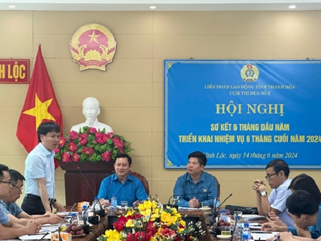 Sơ kết 6 tháng đầu năm cụm thi đua số 2 LĐLĐ Tỉnh Thanh Hóa