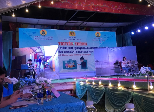 Liên đoàn Lao động huyện Thạch Thành phối hợp tổ chức tuyên truyền pháp luật năm 2024