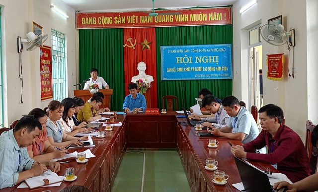 UBND xã Phùng Giáo, huyện Ngọc Lặc tổ chức Hội nghị cán bộ, công chức, người lao động năm 2024