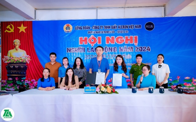 Hội nghị Người lao động tại Công ty TNHH Giầy Aleron Việt Nam 2024