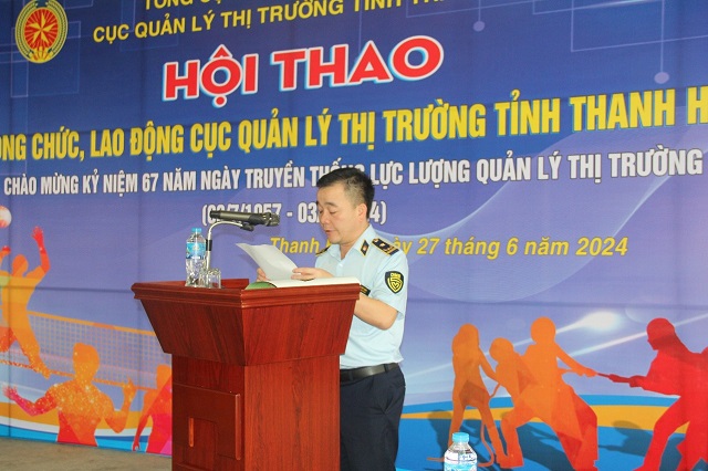 Công đoàn Cục quản lý thị trường Thanh Hóa phối hợp với chuyên môn tổ chức Hội thao Công chức lao động năm 2024