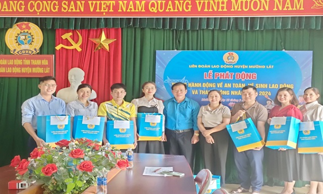 LĐLĐ huyện Mường Lát phát động hưởng ứng “Tháng Công nhân” năm 2024.