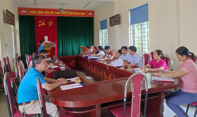 Ủy Ban Kiểm tra Liên đoàn Lao động huyện Ngọc Lặc kiểm tra Công đoàn cơ sở năm 2024