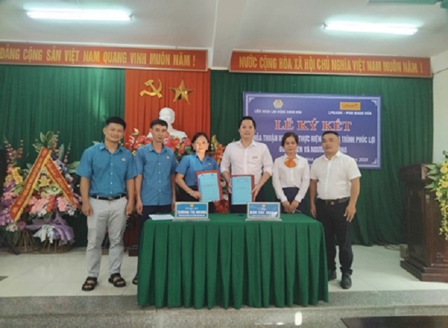Liên đoàn Lao động huyện Quan Hóa ký kết thỏa thuận hợp tác chương trình “Phúc lợi cho Đoàn viên Công đoàn và người lao động”