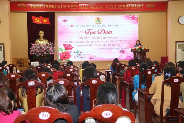 Công đoàn viên chức tỉnh tổ chức tọa đàm “Phụ nữ Thanh Hóa thời đại mới”.