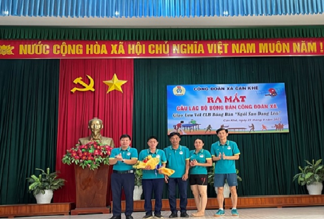 Ban chấp hành Công đoàn xã Cán Khê, huyện Như Thanh tổ chức lễ ra mắt “CLB Bóng bàn”
