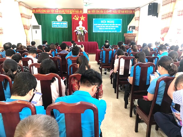 LĐLĐ huyện Thạch Thành tổ chức Hội nghị sơ kết phong trào CNVCLĐ và hoạt động Công đoàn 6 tháng đầu năm 2024, triển khai phương hướng, nhiệm vụ 6 tháng cuối năm 2024.