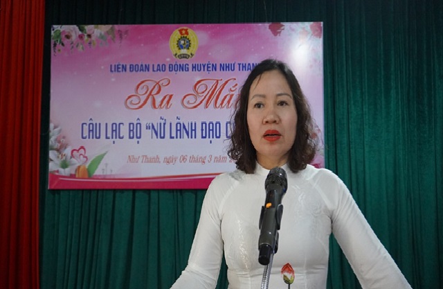 LĐLĐ huyện Như Thanh ra mắt Câu lạc bộ “Nữ Lãnh đạo Công đoàn”