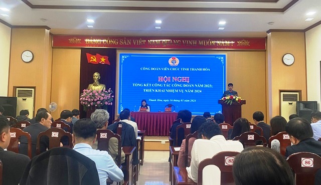 Công đoàn viên chức tỉnh Thanh Hóa tổng kết hoạt động Công đoàn năm 2023, triển khai nhiệm vụ năm 2024