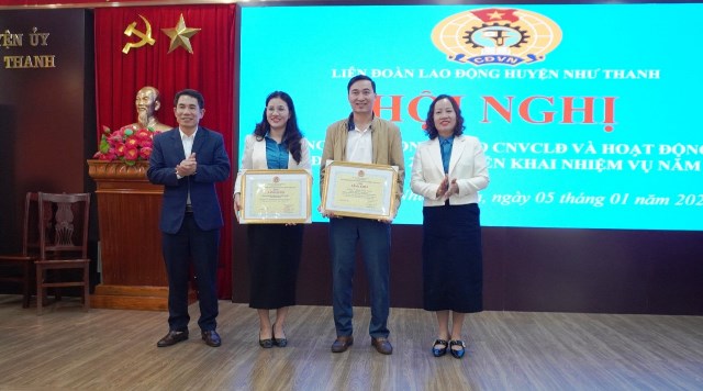 Liên đoàn Lao động huyện Như Thanh tổng kết hoạt động Công đoàn năm 2023, triển khai nhiệm vụ năm 2024