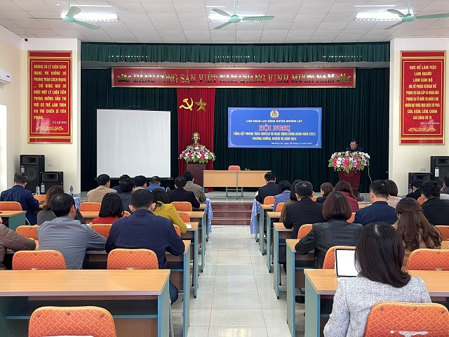 Liên đoàn Lao động huyện Mường Lát Tổ chức Hội nghị Tổng kết phong trào CNVCLĐ và hoạt động công đoàn năm 2023; triển khai nhiệm vụ trọng tâm năm 2024