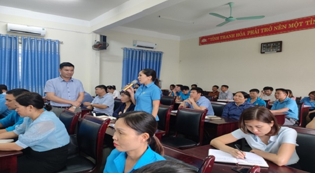 LĐLĐ huyện Ngọc Lặc tổ chức Tập huấn Bồi dưỡng lý luận chính trị và nghiệp vụ công tác Công đoàn cho cán bộ Công đoàn năm 2023.