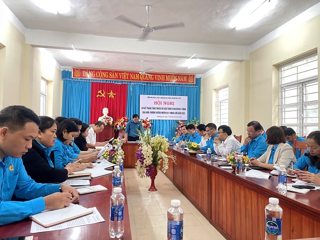 Liên đoàn Lao động huyện Mường Lát tổ chức Hội nghị Sơ kết công tác Công đoàn 9 tháng và triển khai nhiệm vụ 3 tháng cuối năm 2023