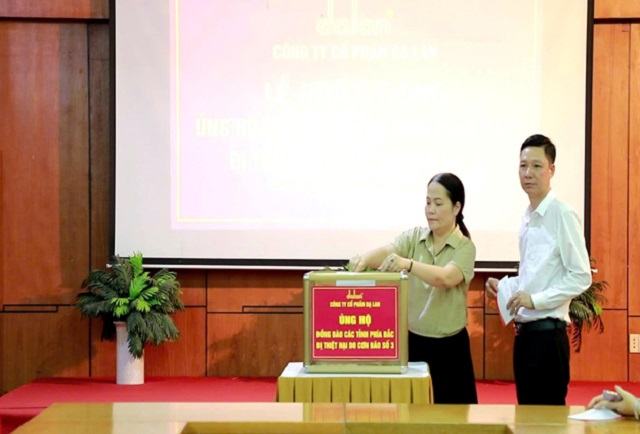 Đoàn viên, người lao động Công ty cổ phần Dạ Lan hướng về đồng bào các tỉnh miền Bắc bị ảnh hưởng thiệt hại do cơn bão số 3 gây ra