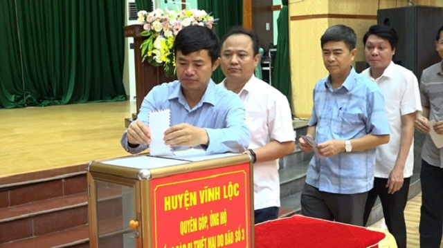 CNVCLĐ huyện Vĩnh Lộc tích cực ủng hộ đồng bào vùng lũ một số tỉnh phía Bắc chịu ảnh hưởng của cơn bão số 3.