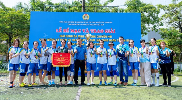 Công đoàn Công ty TNHH Giầy RollSport Việt Nam bế mạc Giải bóng đá Mini và Bóng chuyền hơi năm 2024.