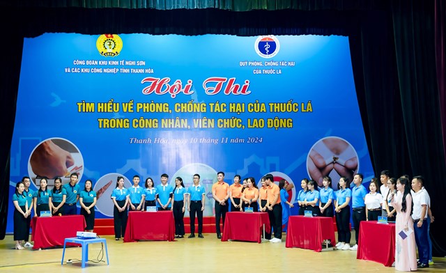 Hội thi tìm hiểu về phòng, chống tác hại của thuốc lá trong công nhân, viên chức, lao động năm 2024.