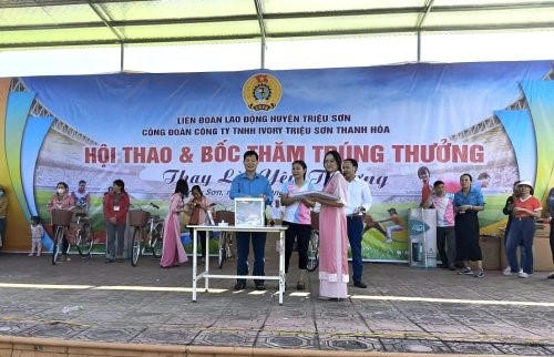 Công đoàn Công ty TNHH IVORY, khai mạc Hội thao và bốc thăm trúng thưởng “Thay lời yêu thương” năm 2024