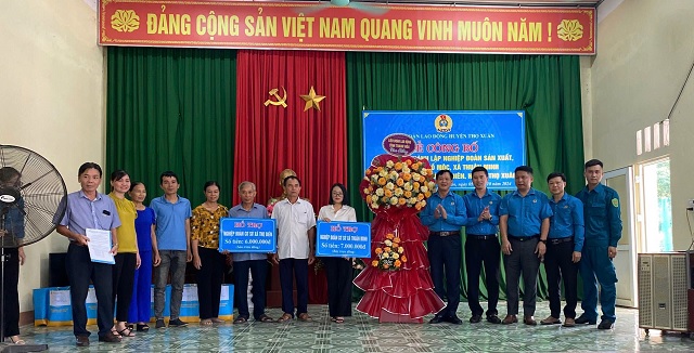 Thọ Xuân: Tổ chức Lễ công bố Quyết định thành lập 02 Nghiệp đoàn cơ sở