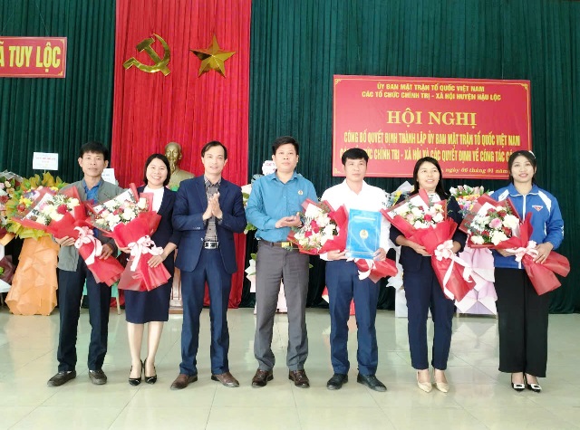 Hậu lộc: Hội nghị công bố Quyết định thành lập Công đoàn cơ sở xã Tuy Lộc