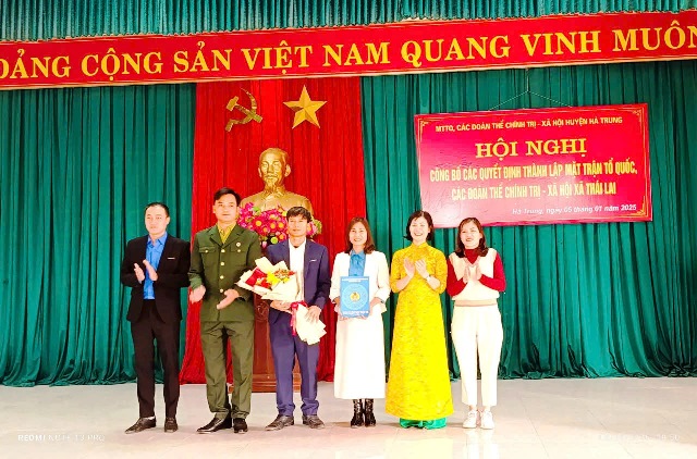 Hội nghị công bố quyết định thành lập Công đoàn xã Thái Lai, huyện Hà Trung