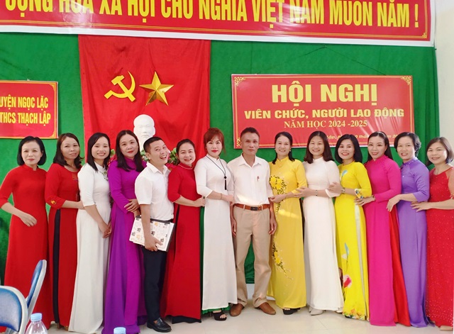 LĐLĐ huyện Ngọc Lặc phối hợp chỉ đạo các trường học tổ chức hội nghị viên chức, người lao động năm học 2024-2025