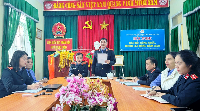 VKSND huyện Như Xuân tổ chức Hội nghị cán bộ công chức, người lao động năm 2025