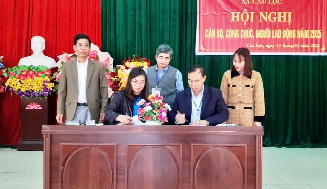 Hậu Lộc: Xã Cầu Lộc tổ chức Hội nghị cán bộ, công chức, người lao động năm 2025