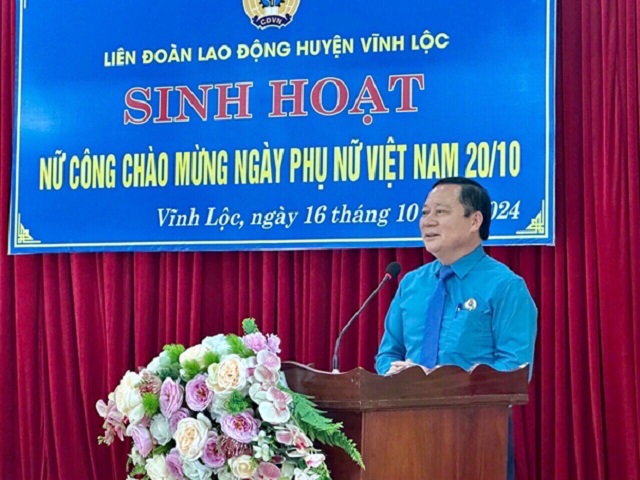 LĐLĐ huyện Vĩnh Lộc tổ chức sinh hoạt nữ công chào mừng Ngày phụ nữ Việt Nam 20/10